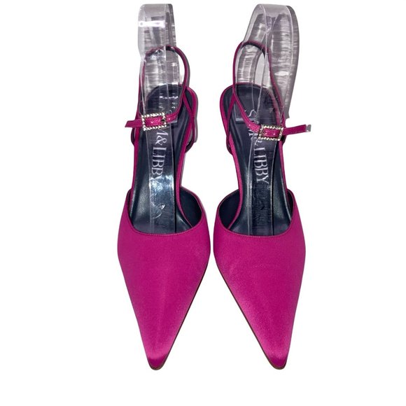 Sam & Libby Magenta Slingback Heels | Size 8M - Picture 3 of 10